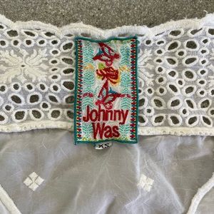 Johnny Was eyelet trapeze top